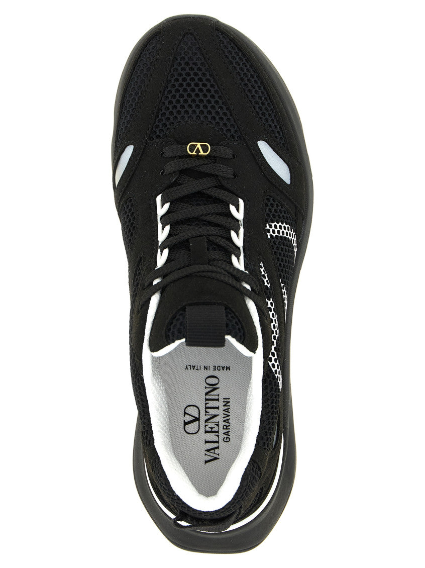 BlackWhite Logo Sneakers 4