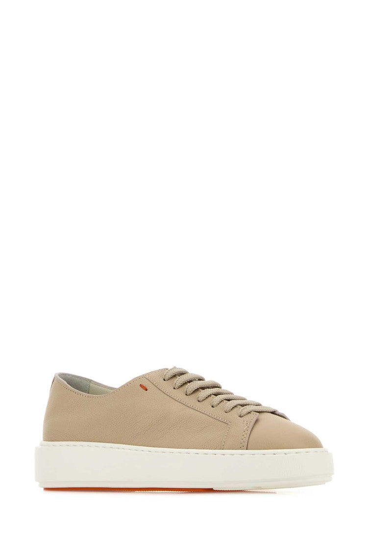 Beige Lace Up Sneakers 2