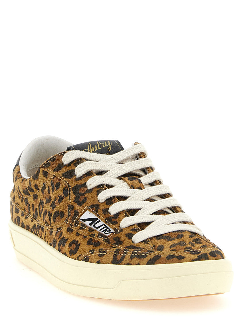 Leopard Print Lace Up Sneakers 2