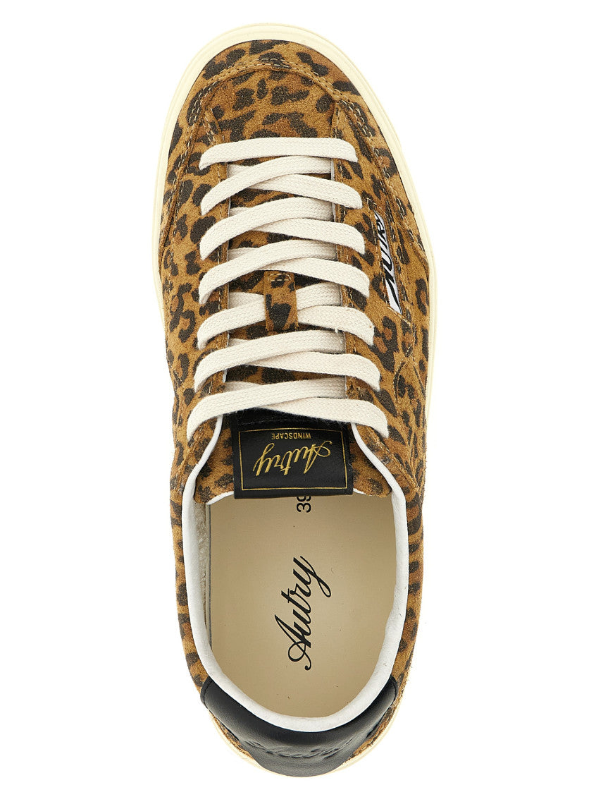 Leopard Print Lace Up Sneakers 4