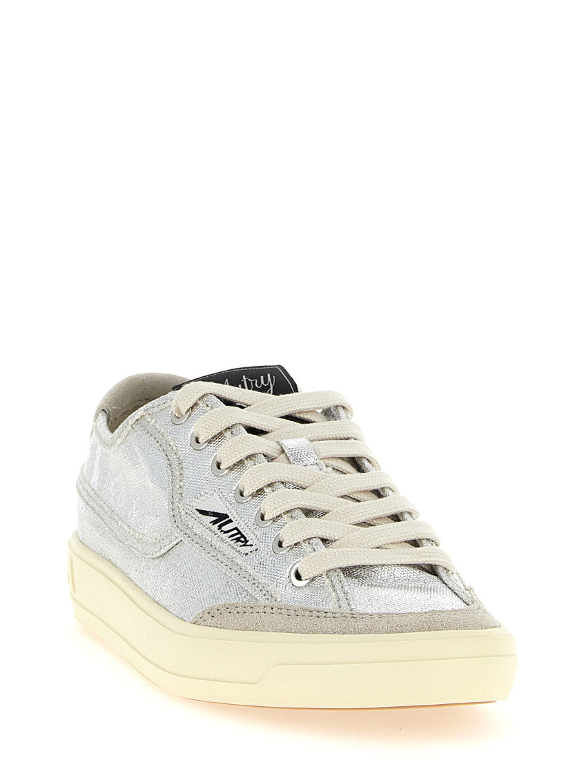 Silver Lace Up Sneakers 2