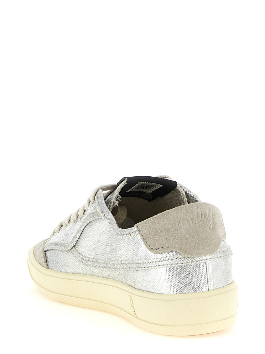 Silver Lace Up Sneakers 3