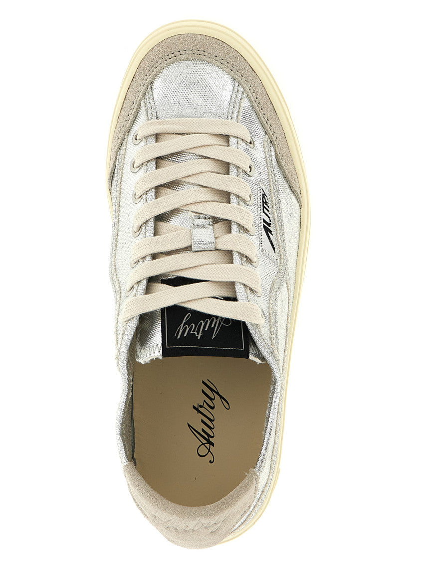 Silver Lace Up Sneakers 4