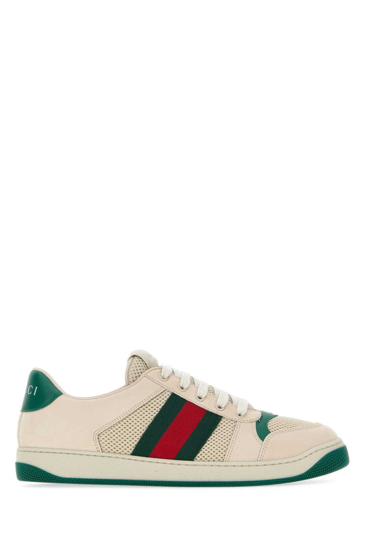 White Color Block Lace Up Sneakers 1