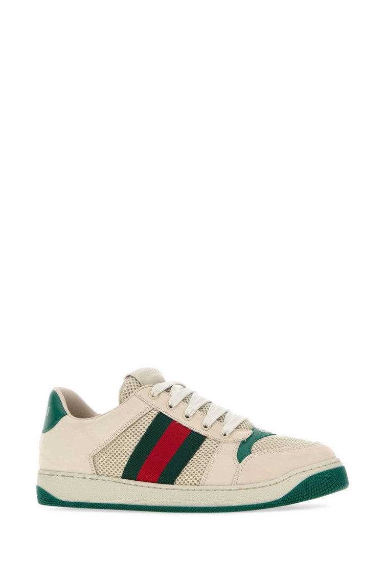 White Color Block Lace Up Sneakers 2