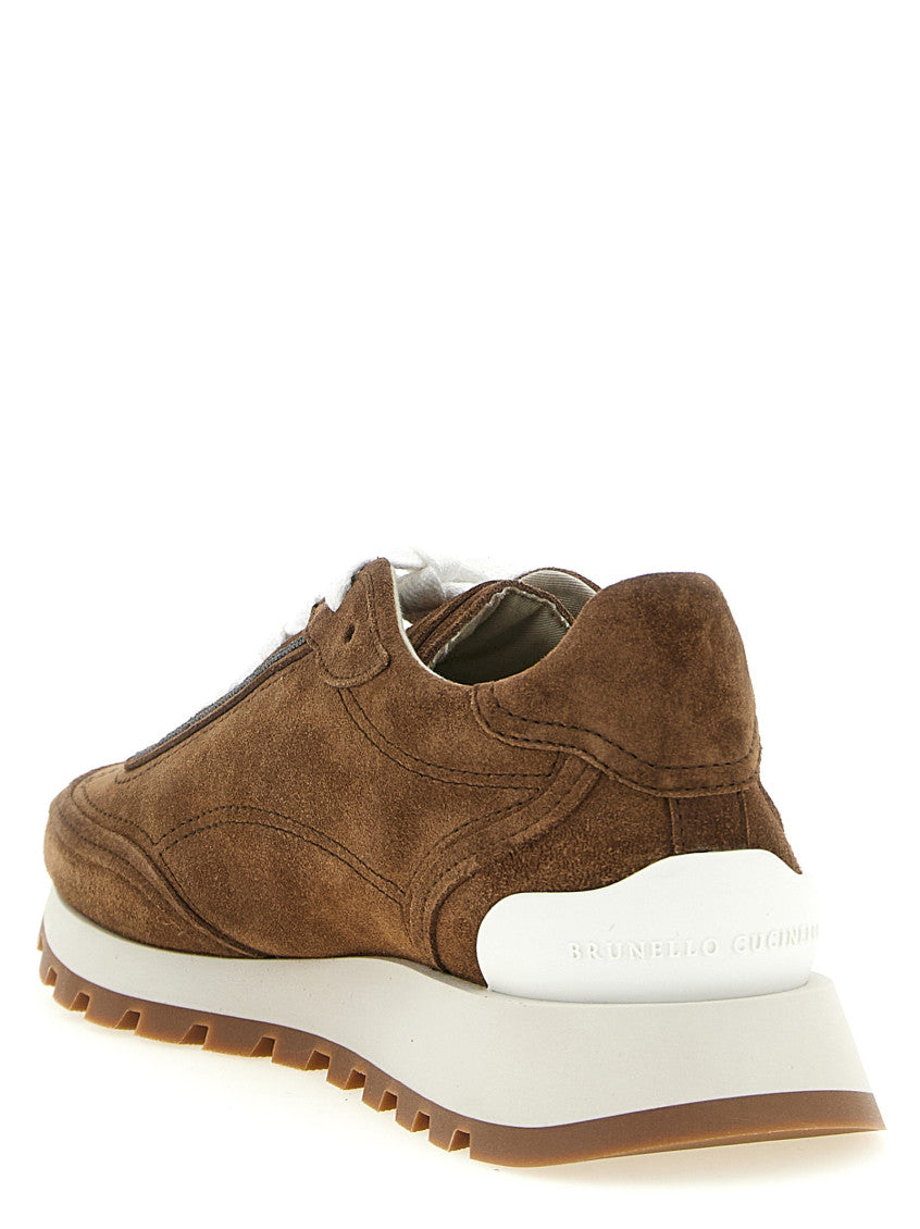 Brown Lace Up Sneakers 3