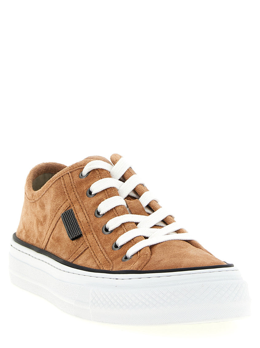 Brown Lace Up Sneakers 2