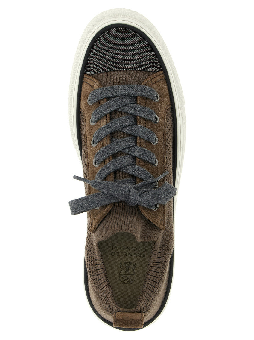 Brown Lace Up Sneakers 4
