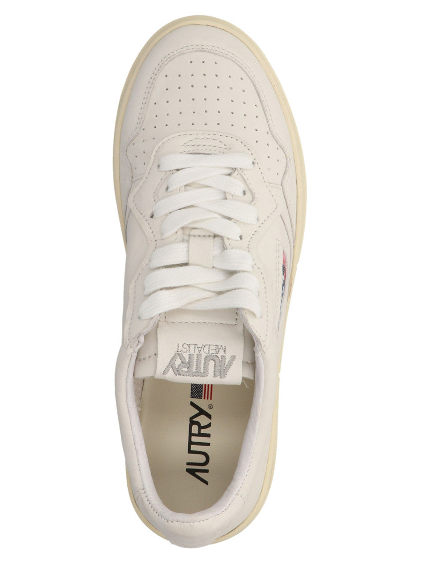 White Lace Up Sneakers 3