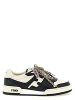 BlackWhite Lace Up Sneakers 1