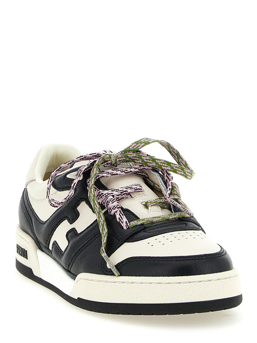 BlackWhite Lace Up Sneakers 2