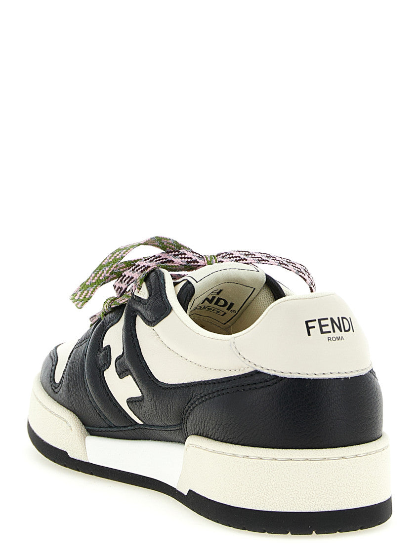 BlackWhite Lace Up Sneakers 3
