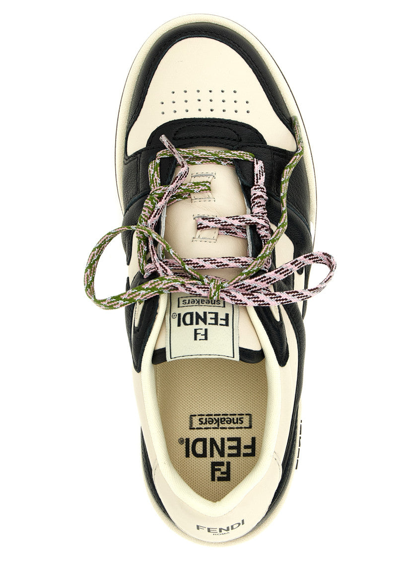 BlackWhite Lace Up Sneakers 4