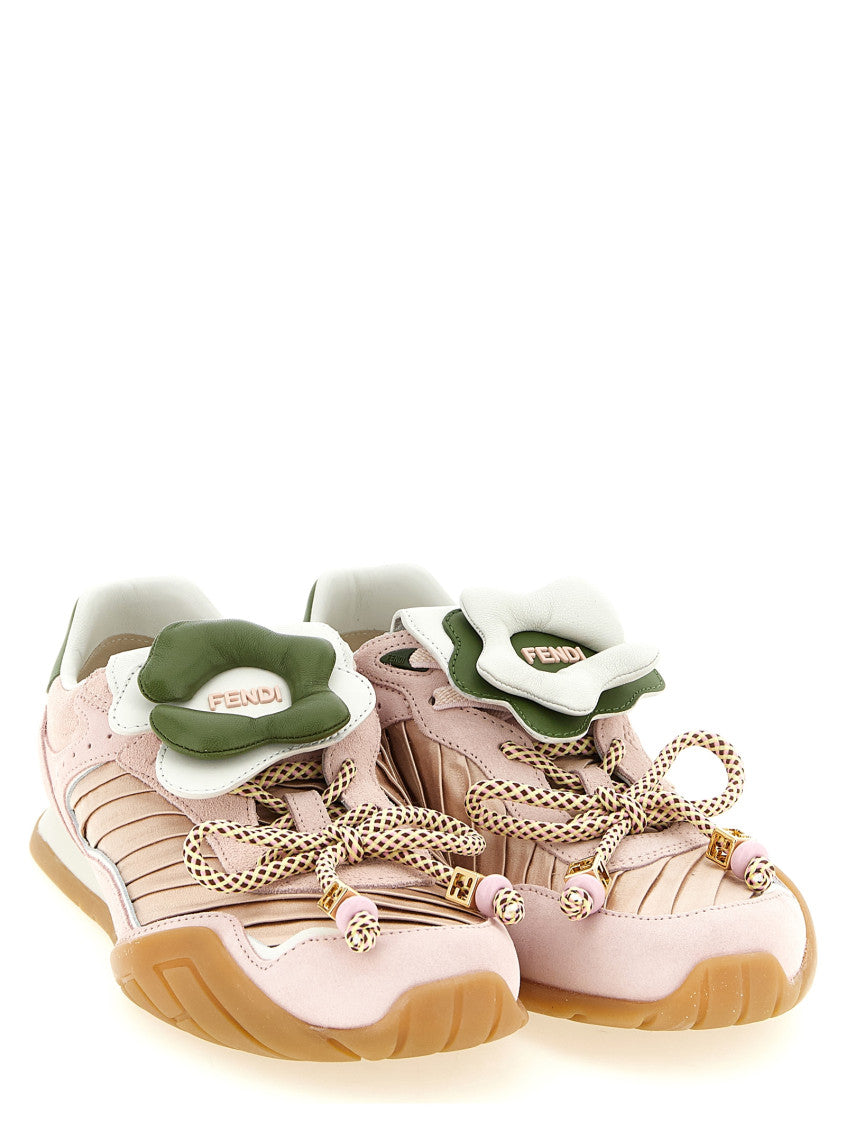 Pink Lace Up Sneakers 2