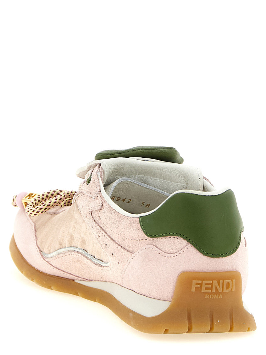 Pink Lace Up Sneakers 4