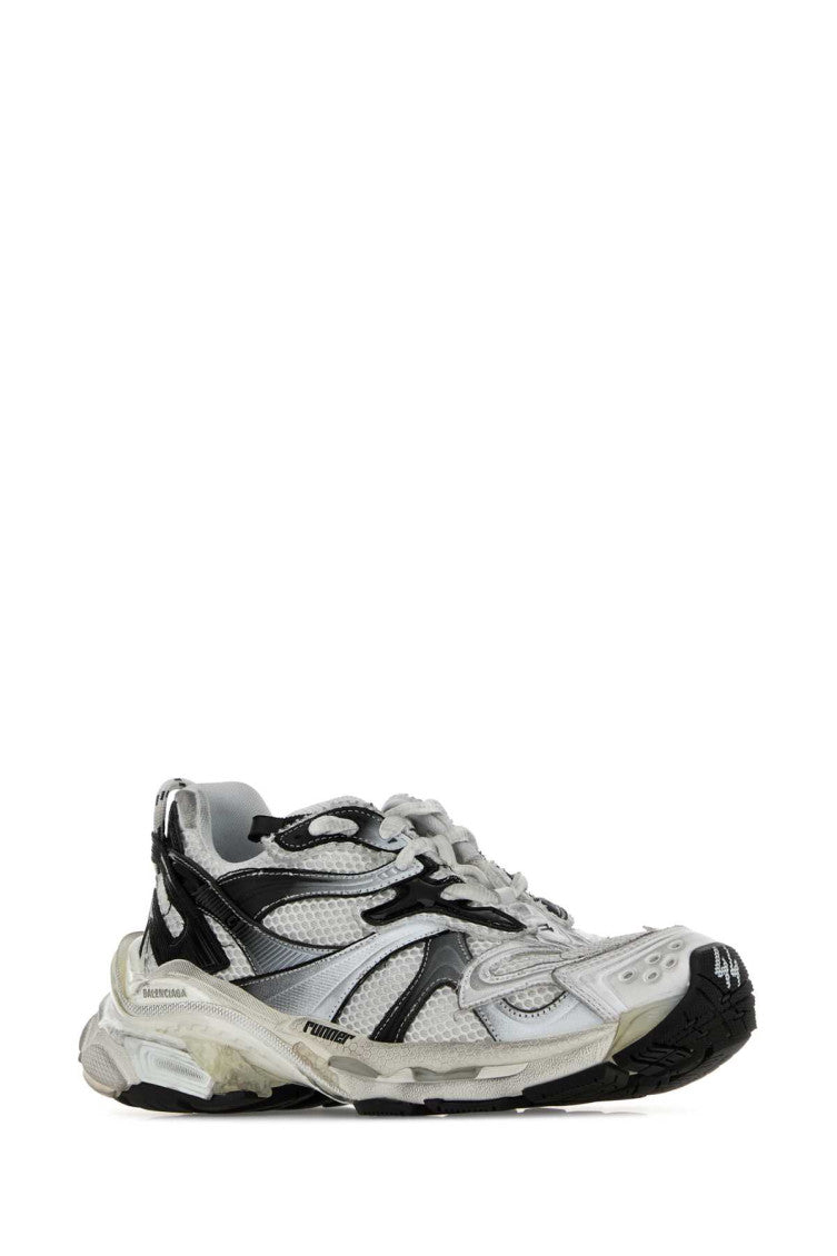White Textured Sneakers 2