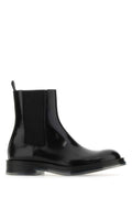 Black Leather Float Ankle Boots 1