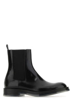 Black Leather Float Ankle Boots 1