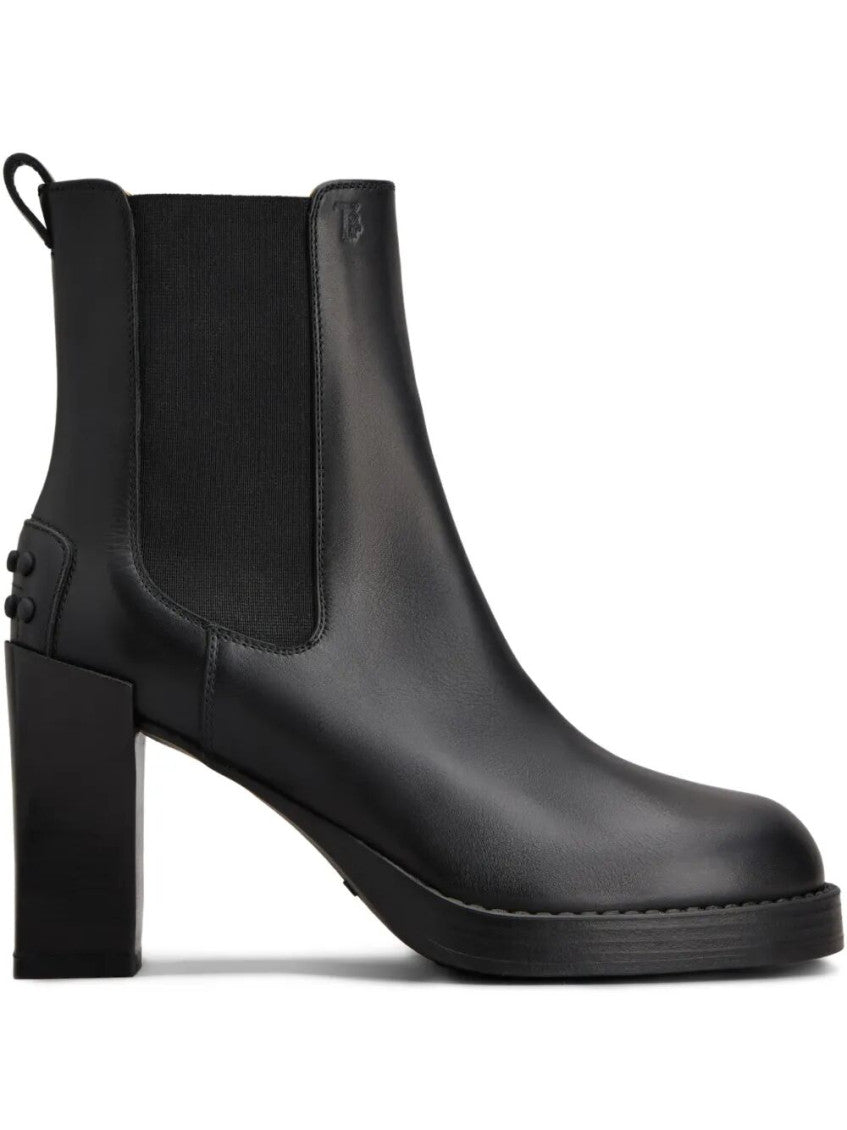 Black Leather Chelsea Boots 1