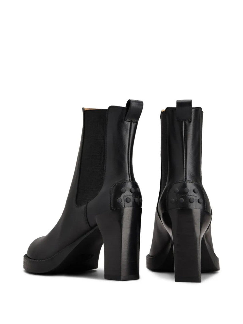 Black Leather Chelsea Boots 3