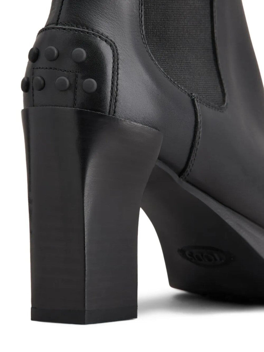 Black Leather Chelsea Boots 5