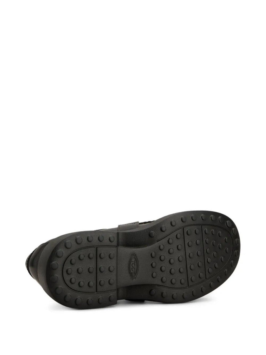 Black Leather Chunky Loafers 4