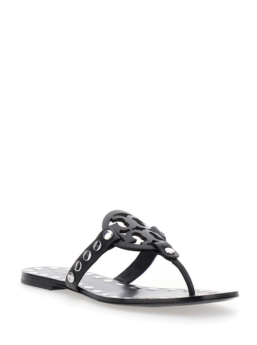 Black Logo Sandals 2