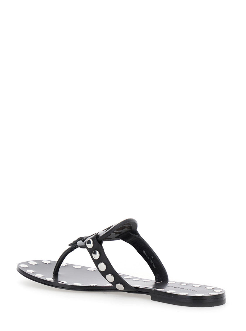 Black Logo Sandals 3