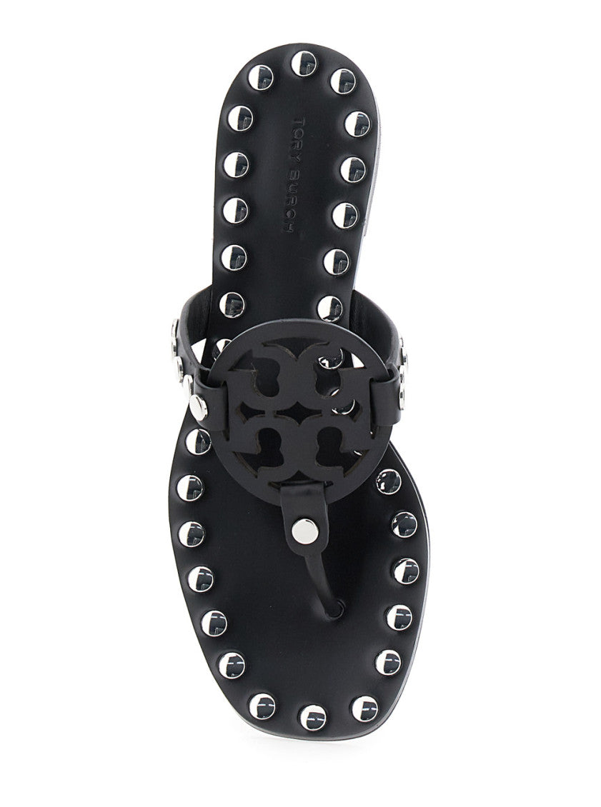 Black Logo Sandals 4