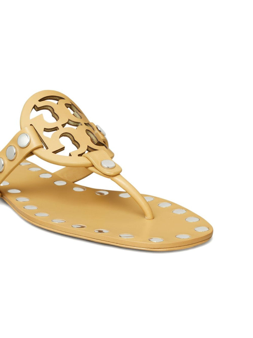 Beige Studded Sandals 4