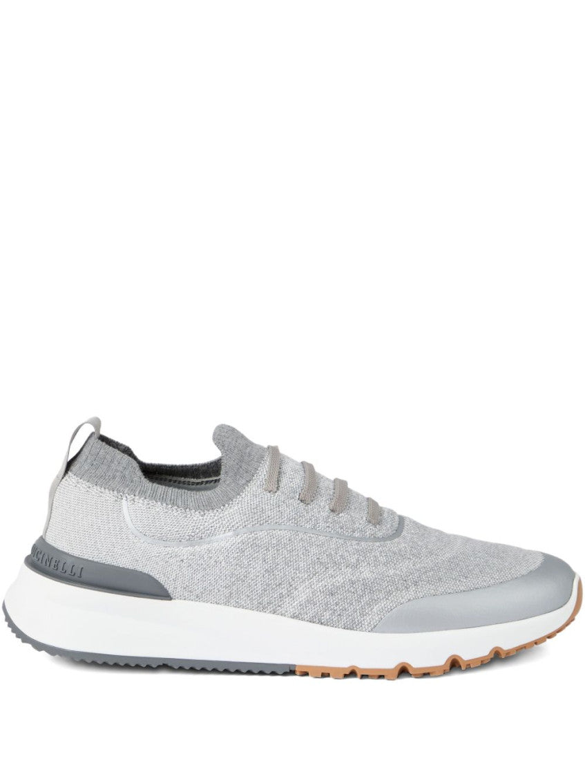 Grey Lace Up Sneakers 1