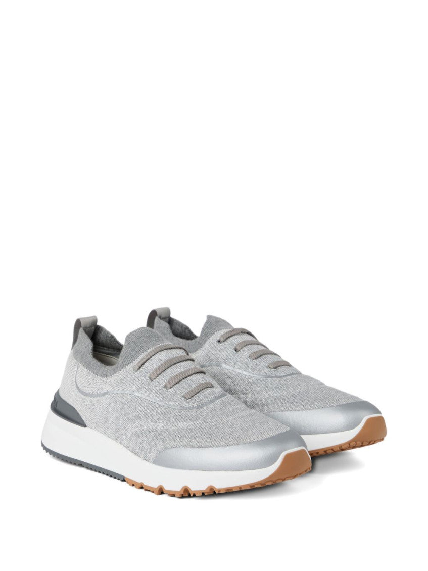 Grey Lace Up Sneakers 2