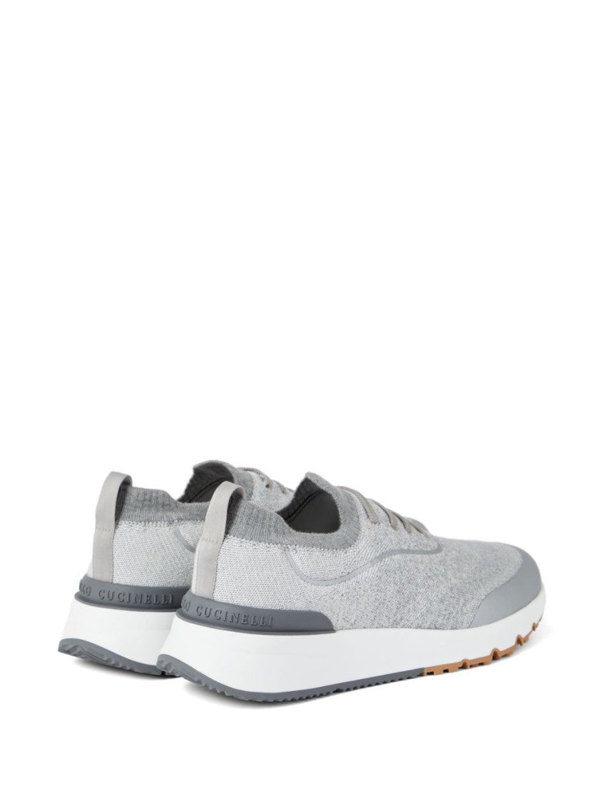 Grey Lace Up Sneakers 3