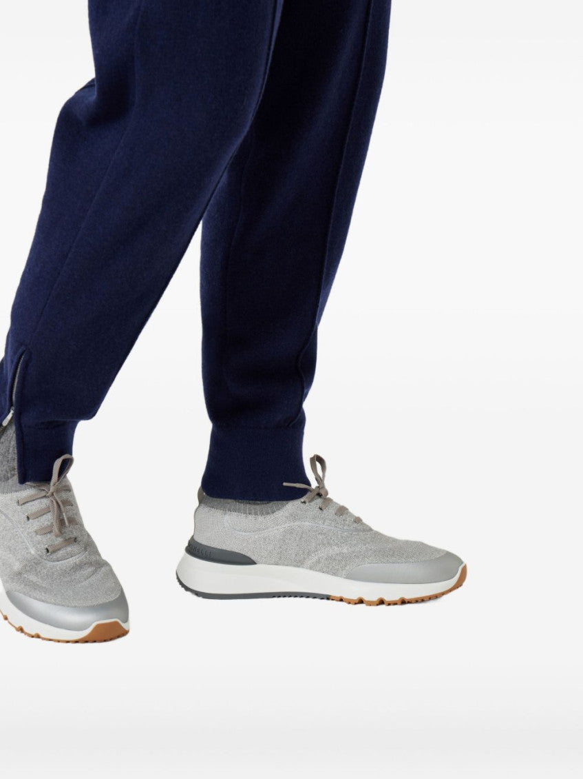 Grey Lace Up Sneakers 4