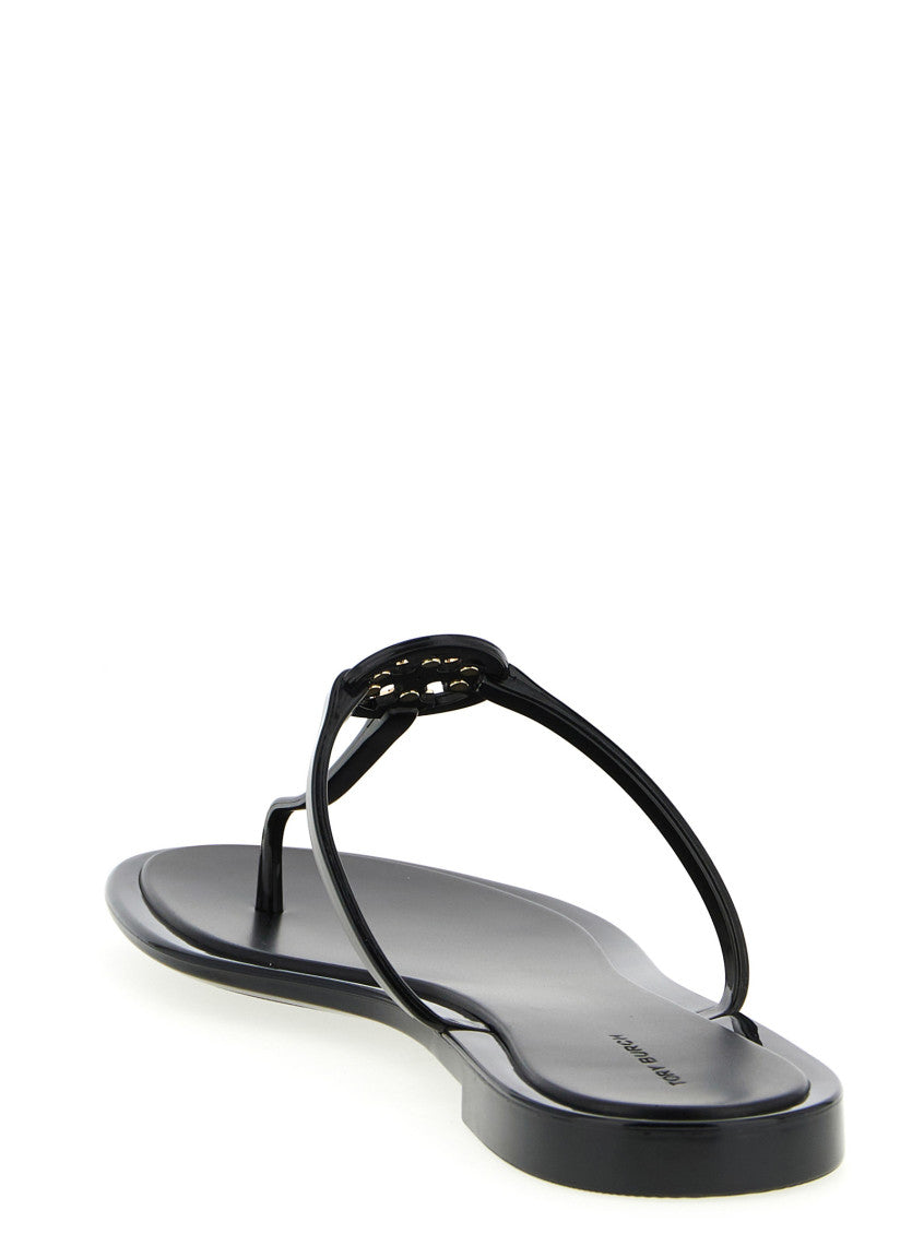 Black Slip On Sandals 3