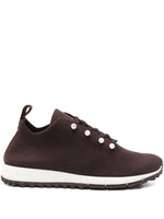 Brown Pearl Embellished Sneakers 1