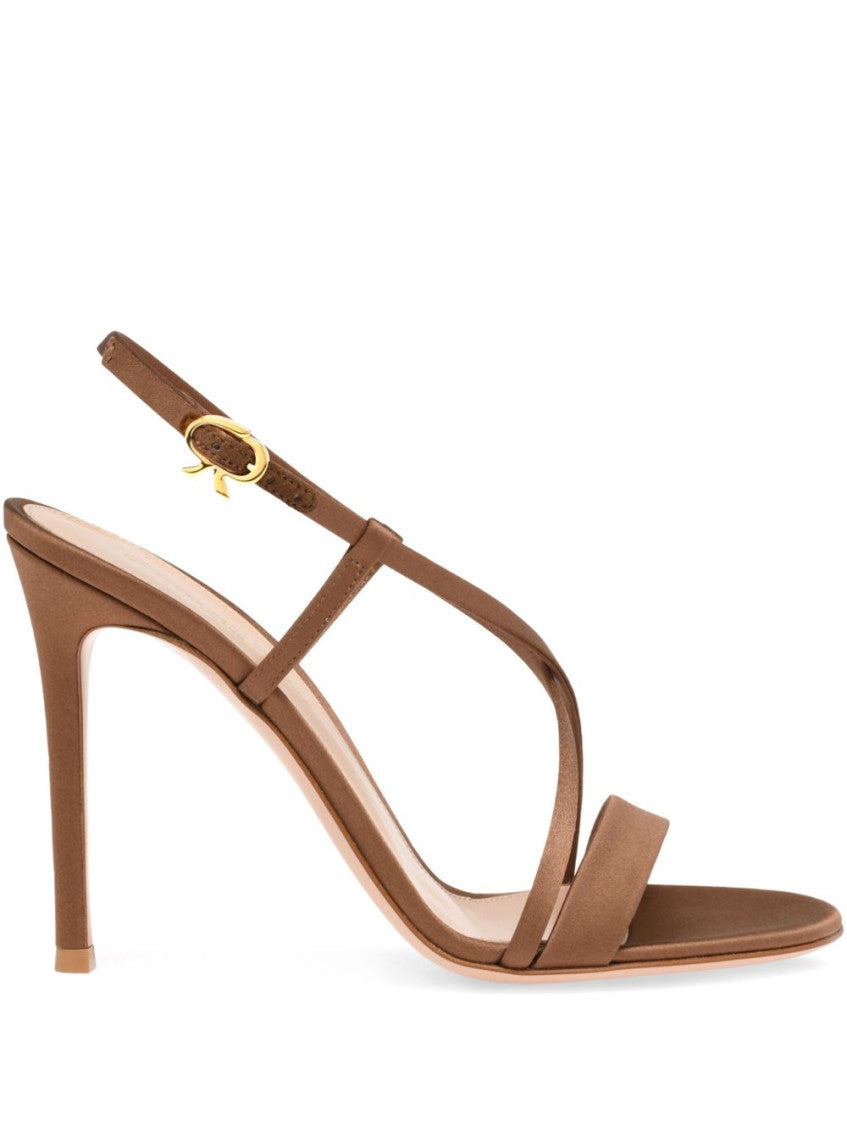 Brown Open Toe Heels 1