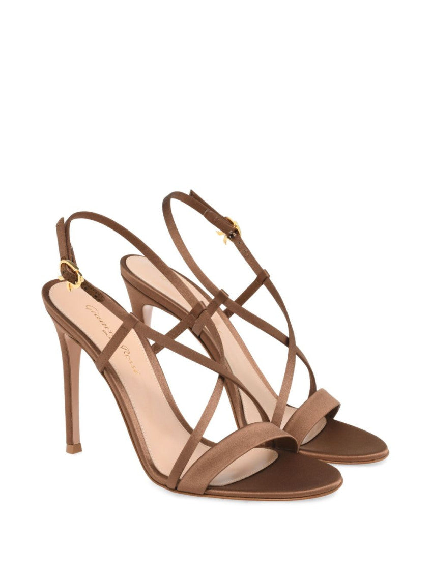 Brown Open Toe Heels 3
