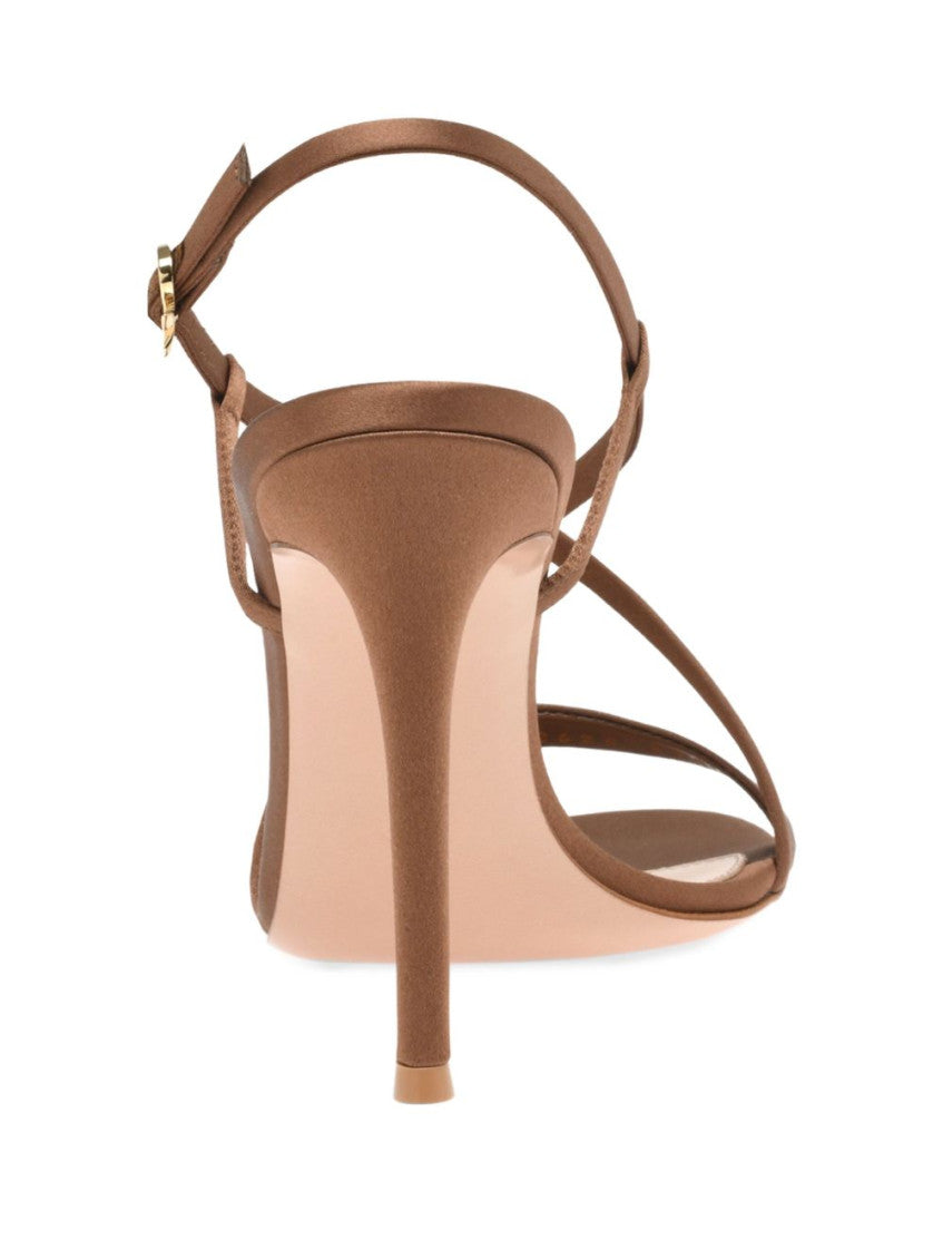 Brown Open Toe Heels 4