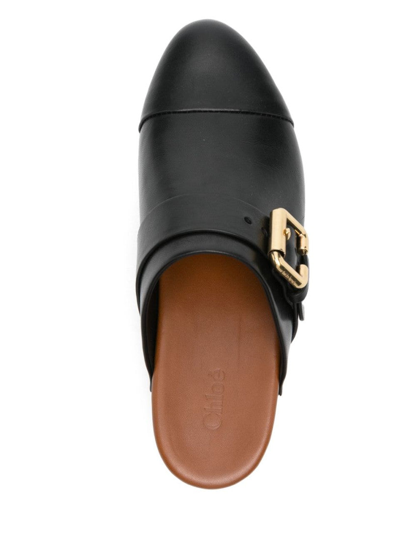Black Leather Mules 4