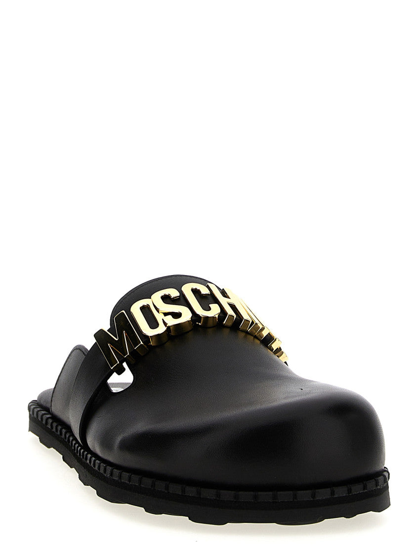 Black Logo Mules 2