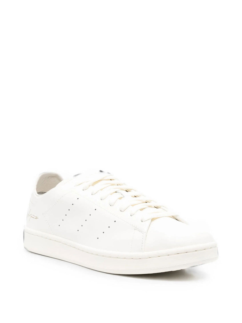 White Logo Leather Sneakers 2