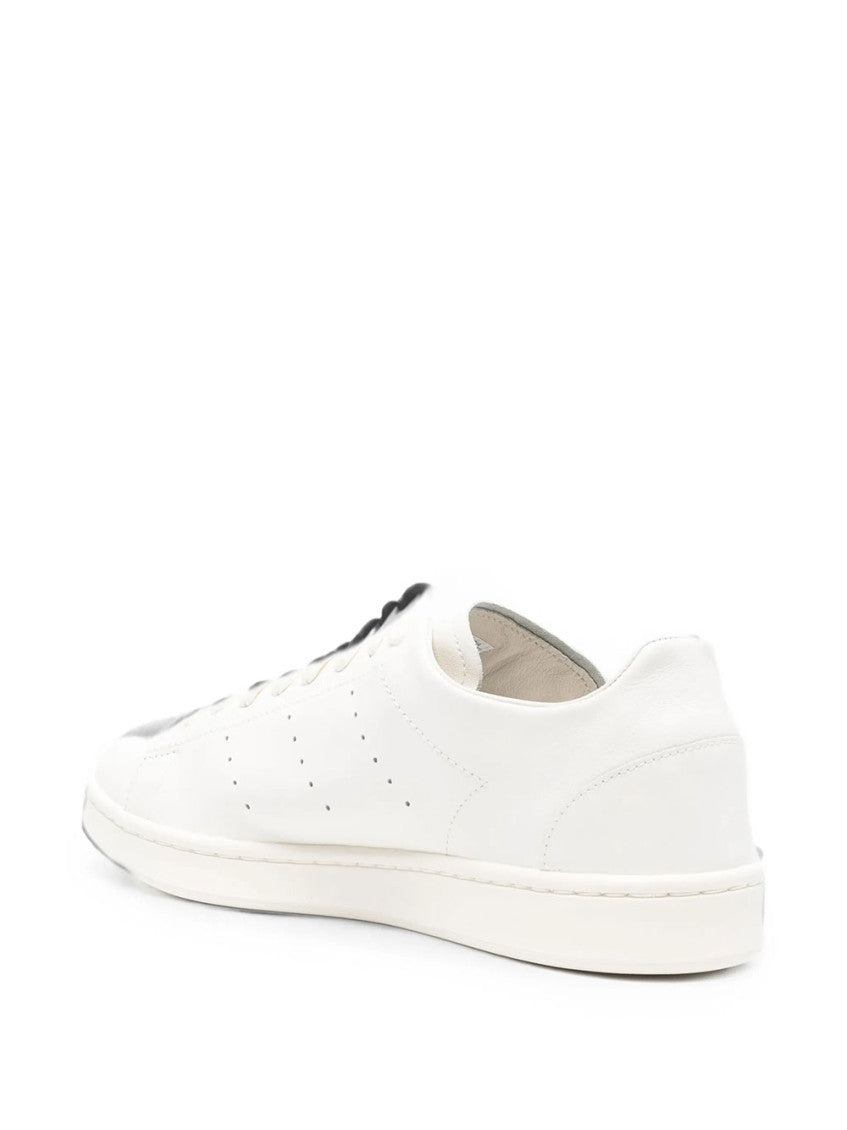 White Logo Leather Sneakers 4