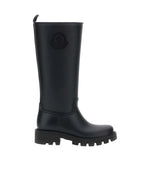 Black Logo High Rain Boots 1