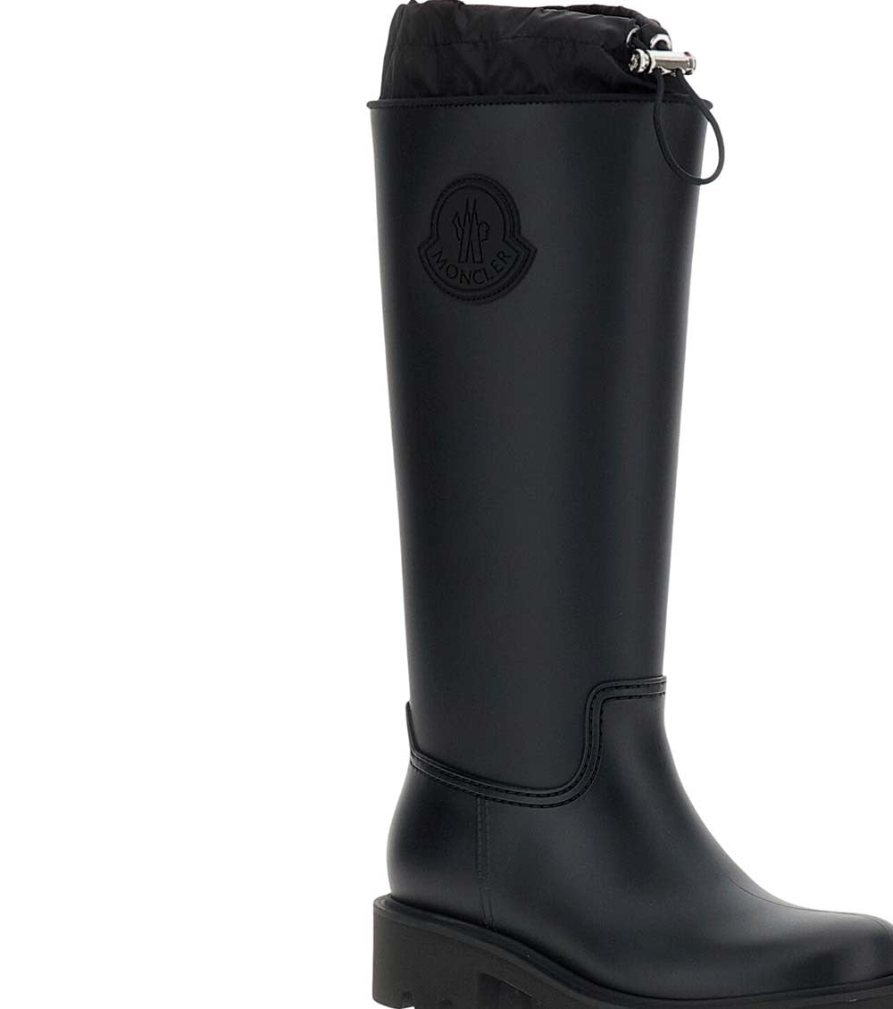 Black Logo High Rain Boots 4