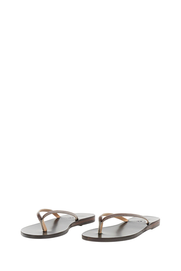 Brown Slip-on Flip Flops 2