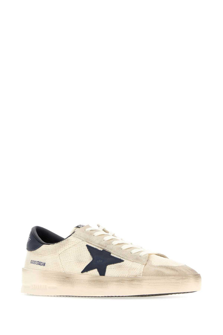 White Ivory suede and fabric Stardan sneakers  2