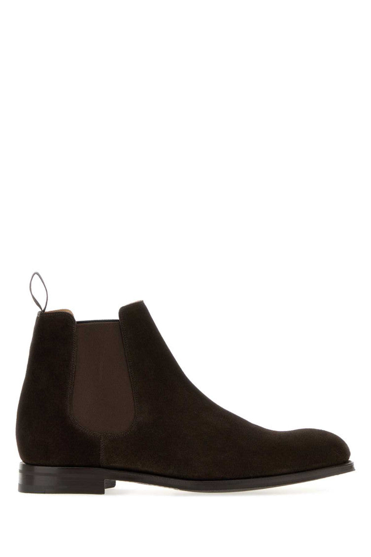 Dark Brown Suede Ankle Boots 1