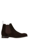 Dark Brown Suede Ankle Boots 1