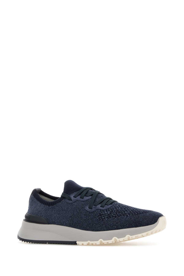 Navy Blue Lace-up Sneakers 2